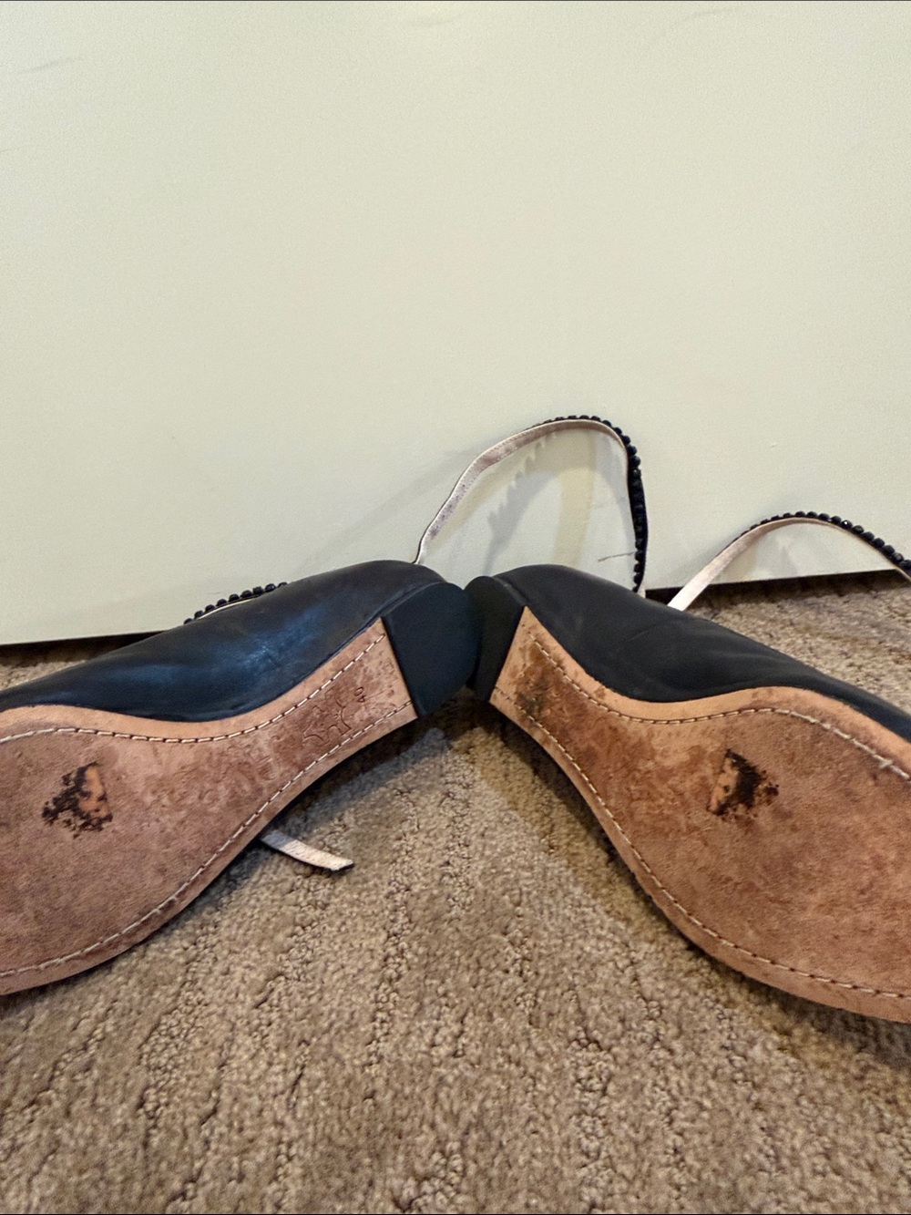 Alice + Olivia Black Ankle-Strap Ballet Flats - Picture 4 of 4